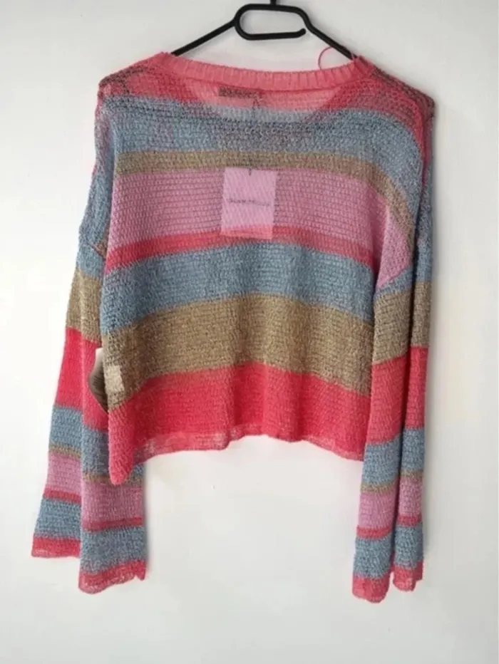 🌈 Magnifique pull court multicolore - Glamorous T/S-M 🌈 - photo numéro 4