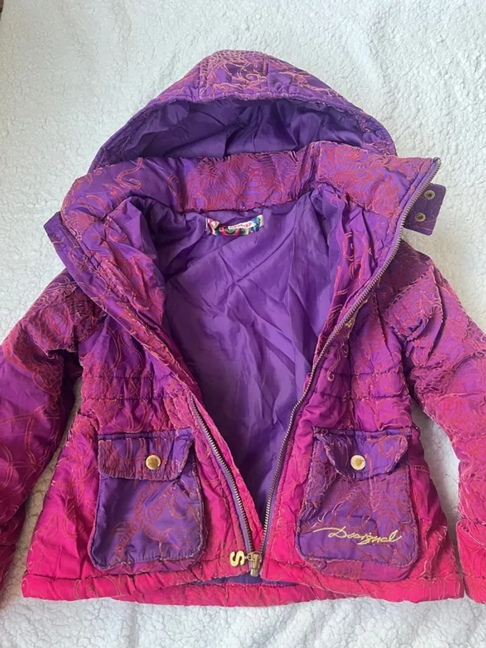 Doudoune manteau fille desigual 5-6 ans - photo numéro 3
