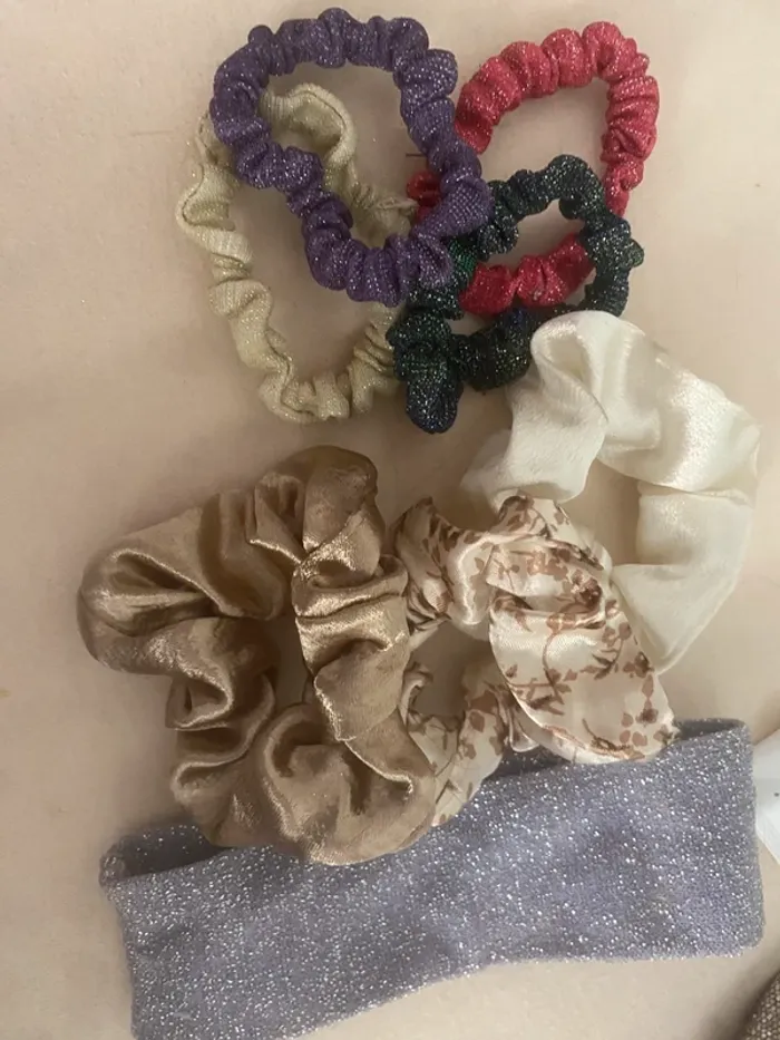 Lot élastiques cheveux chouchou et bandeau