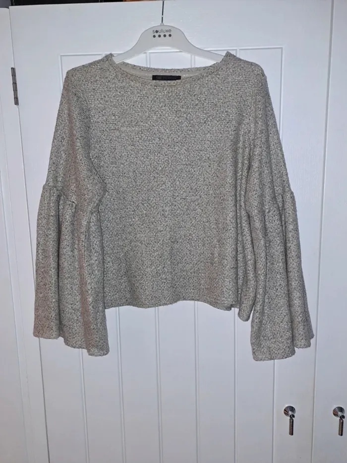 Marks and Spencer M&S Collection Jumper Top greys & white UK size UK 14 with bell