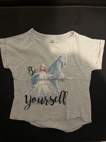 T shirt manches courtes reine des neiges fille 5 ans