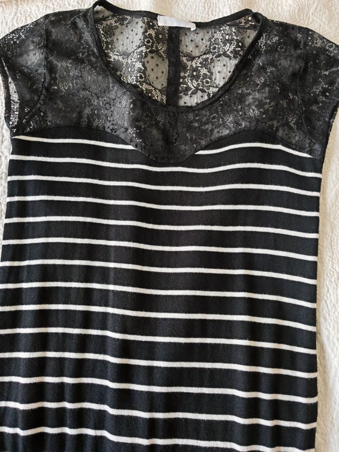 Joli robe rayée, taille 38, promod - photo numéro 2