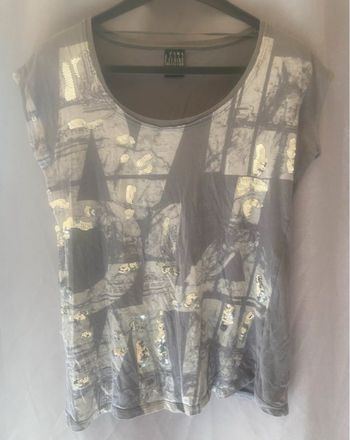 Tee-shirt »Zara »gris,doré et beige