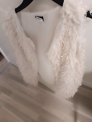 Gillet bouclette blanc taille S/Mmarque OVSovs