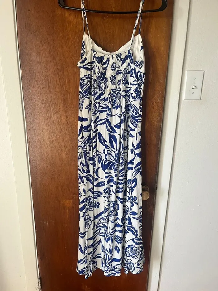 Robe longue bleue fleurie - Dynamite - M - photo numéro 4