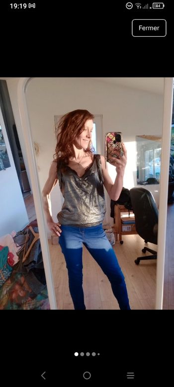 Top débardeur taille 5 métallisé c80