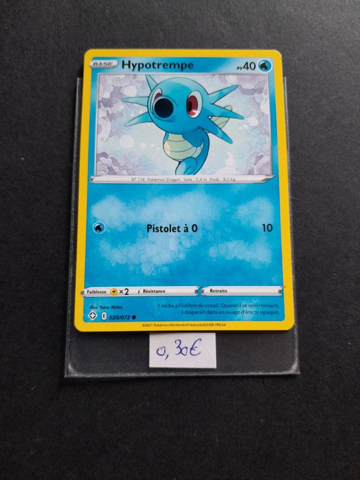 Carte Pokémon Hypotrempe 20/072