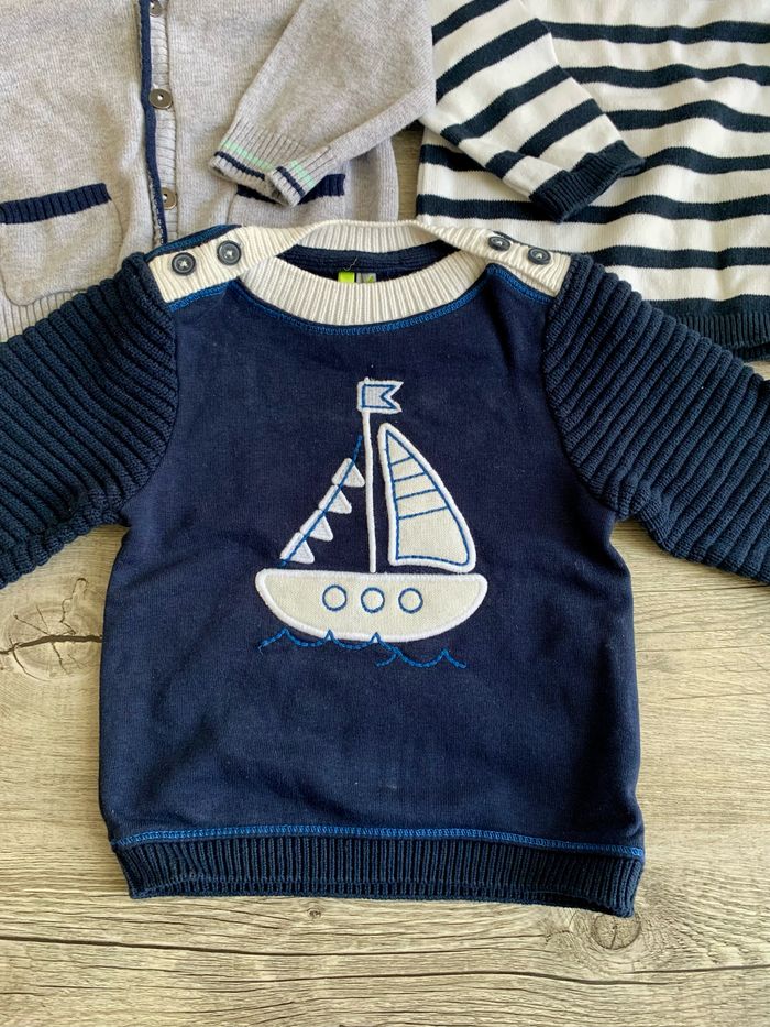 Lot de 3 pulls / gilet 6 mois - photo numéro 4
