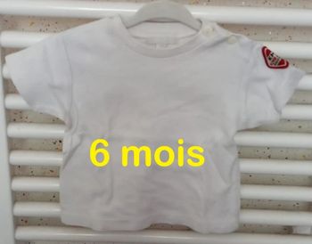 Tee shirt manche courte crème Kimbaloo Taille 6 mois