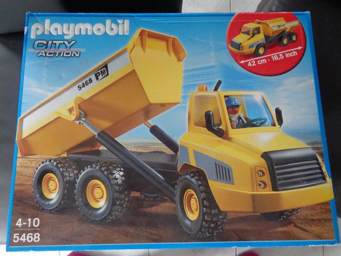 Camion chantier jaune city action playmobil 5468