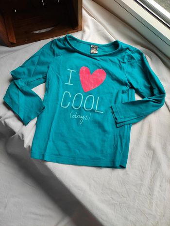 T-shirt manches longues coeur cool love 4 ans
