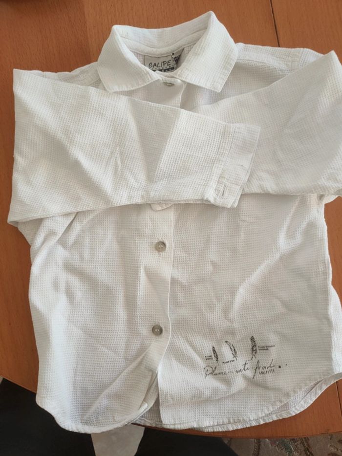 Chemise blanche taille 2 ans blanche galipette