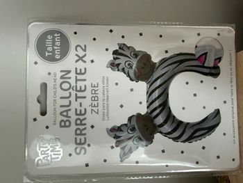BALLON SERRE TETE SET DE 2 zèbre
