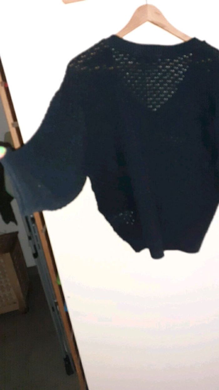 Pull maille bleu foncé - photo numéro 5