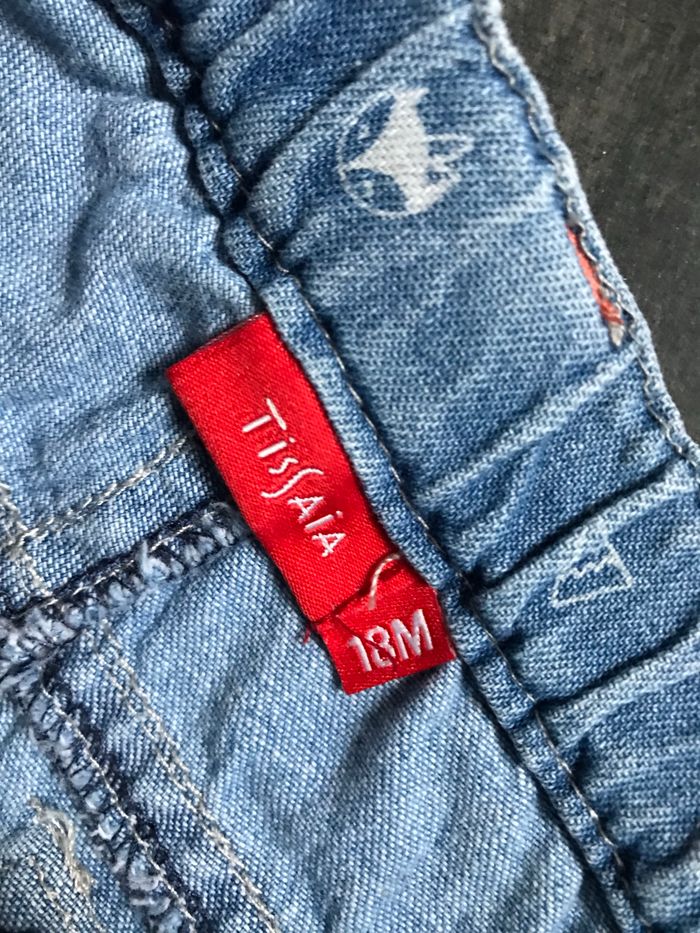 Short en jeans La grande aventure 18 mois Tissaia - photo numéro 3