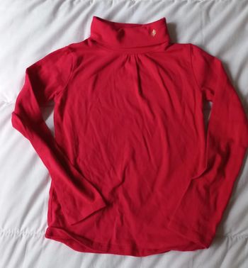 T-shirt col roulé okaidi t 6 ans Rose rouge