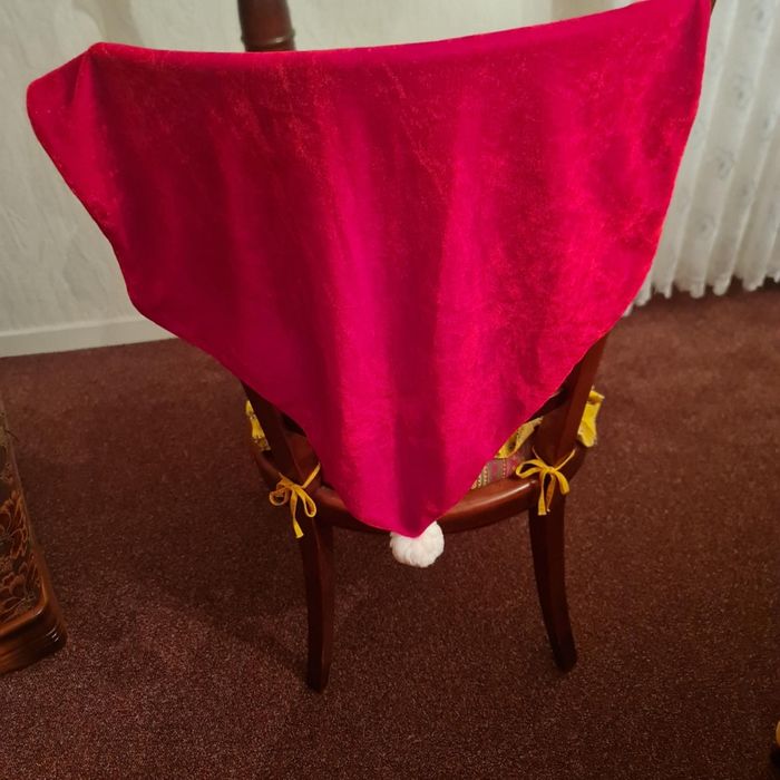 6pcs Housse dossier chaise bonnet père Noël 🎅 - photo numéro 10