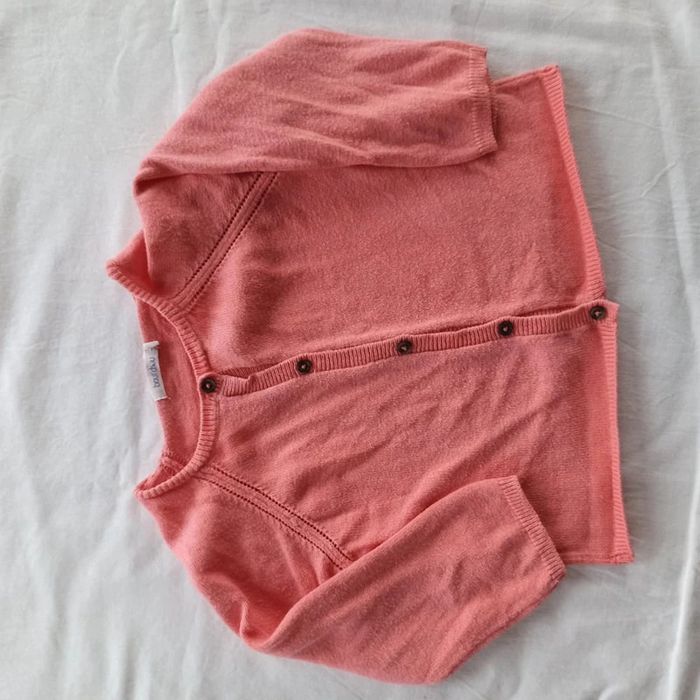 Gilet Bout'chou 12 mois coton laine