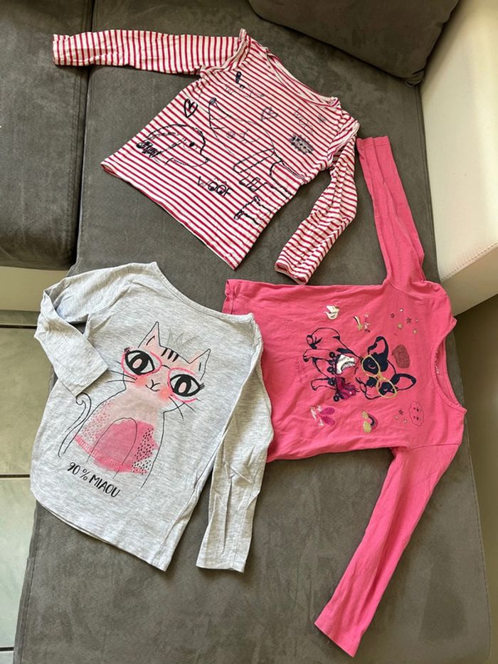 Lot 3 tee shirt motif animaux