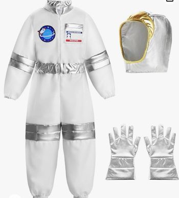 Déguisement astronaute + casque + gants Taille 4-7ans
