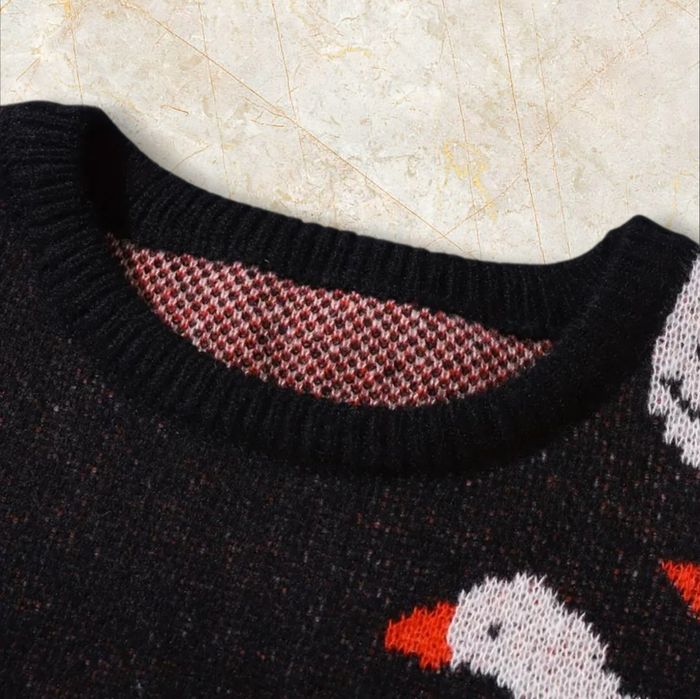 Knit Oie Sweater Y2K Vintage Oversized 90s Taille M – Crewneck Old School Americain Streetwear - photo numéro 2