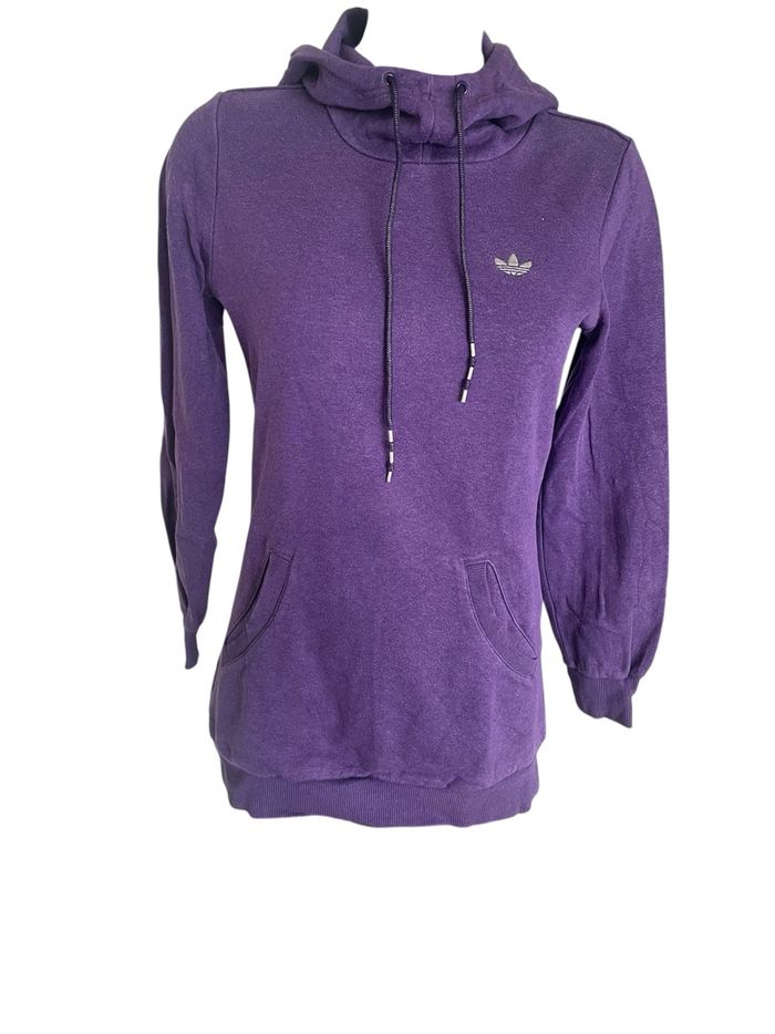 Long sweat à capuche vintage Adidas taille 38/M