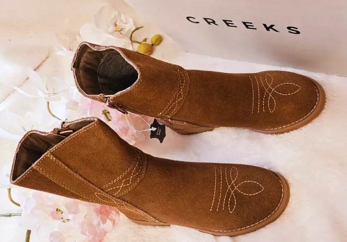 Bottes Bottines Cuir Zip Creeks T32 - photo numéro 3