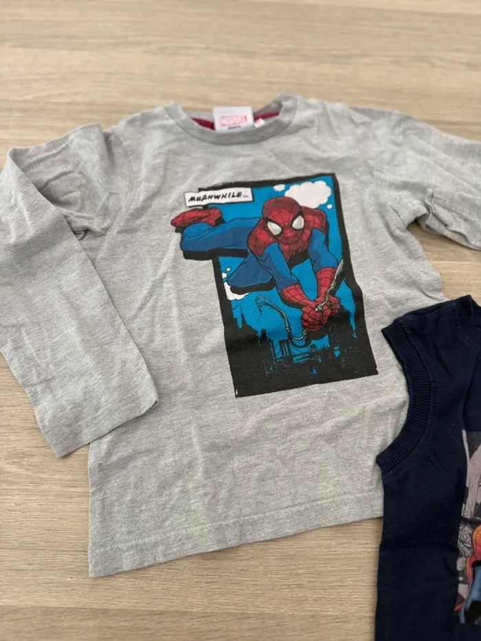 Lot 2 t-shirts Spiderman garçon - photo numéro 3