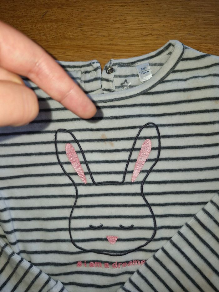 1 pyjama okaidi 5 ans lapin - photo numéro 2