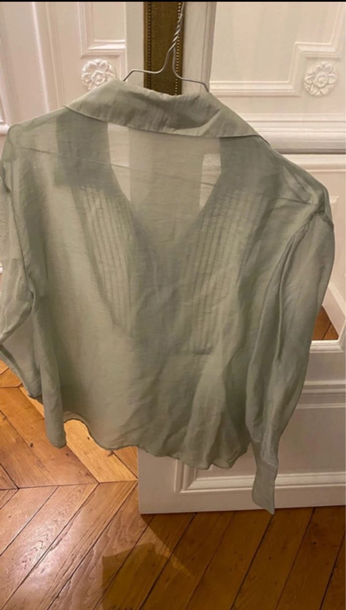 Chemisier/Blouse Vert Zara T M - photo numéro 4