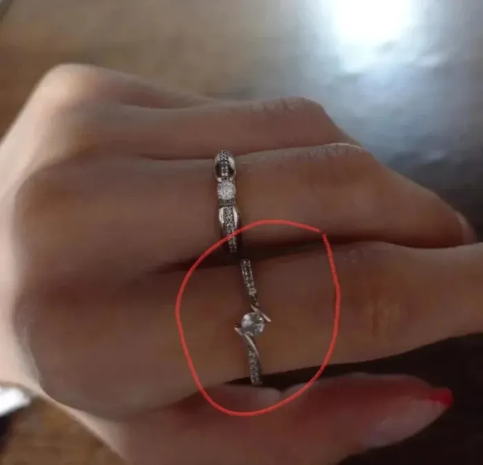 Bague fine, argent 925, avec zirconium et strass, taille 52 - photo numéro 10