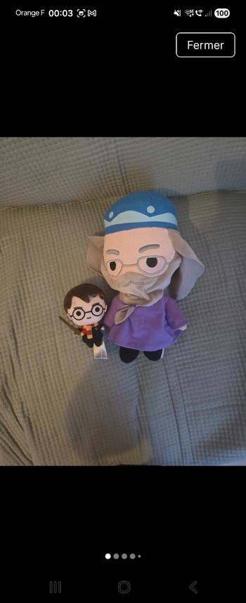 2 peluches harry potter