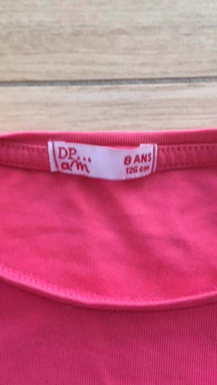 T-shirt manches longues rose DPAM - photo numéro 2