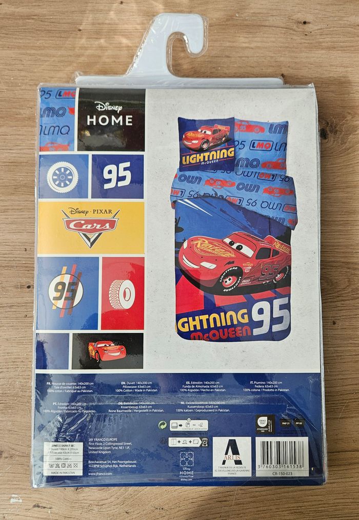 Parure de lit simple (housse de couette + taie d'oreiller) - Cars - Disney / Pixar - photo numéro 3