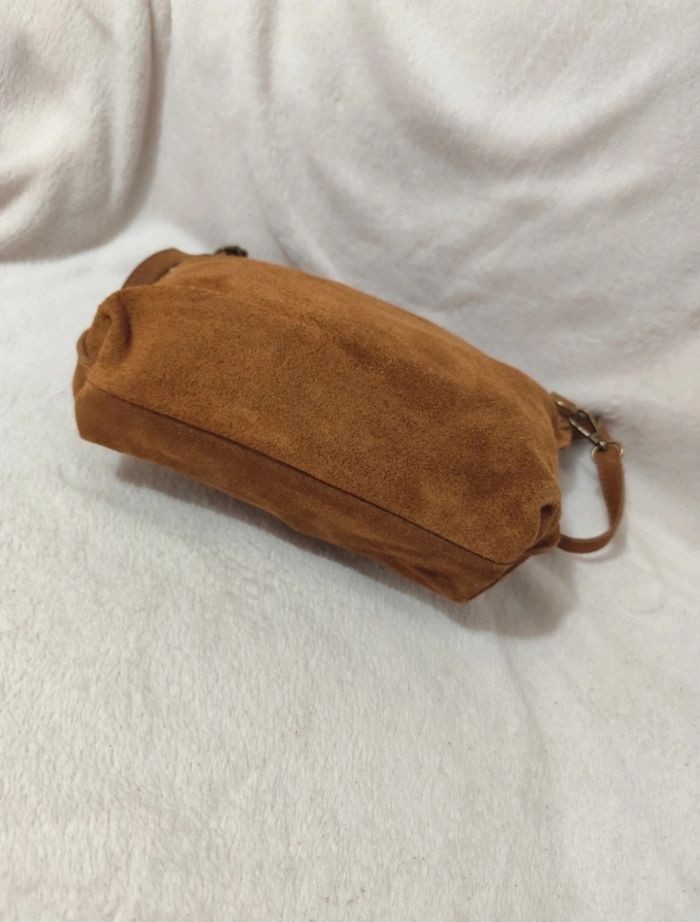 Sac à main bandoulière en croûte de cuir véritable - photo numéro 5