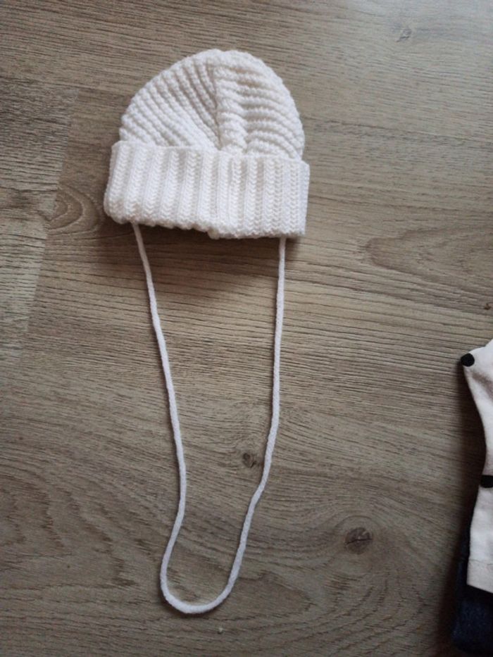 Bonnet bébé acrylique blanc mixte