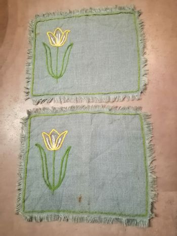 set de table ou autre en tissu bleu