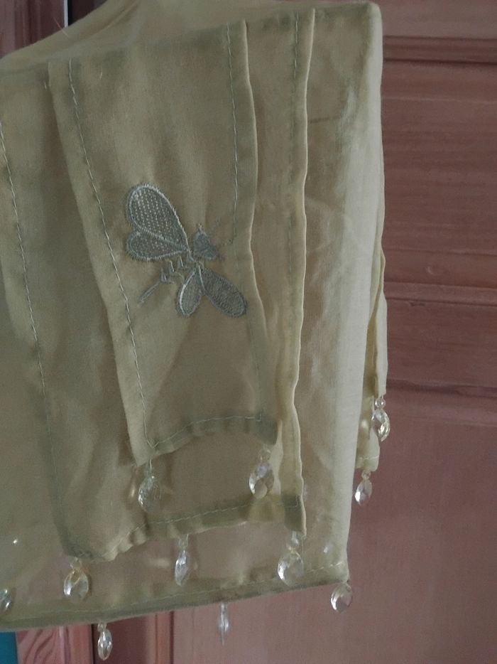 Abat jour en tissu vert anis - photo numéro 4