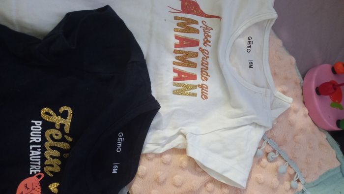 Tee-shirt manches courtes Gemo 6 mois - photo numéro 2