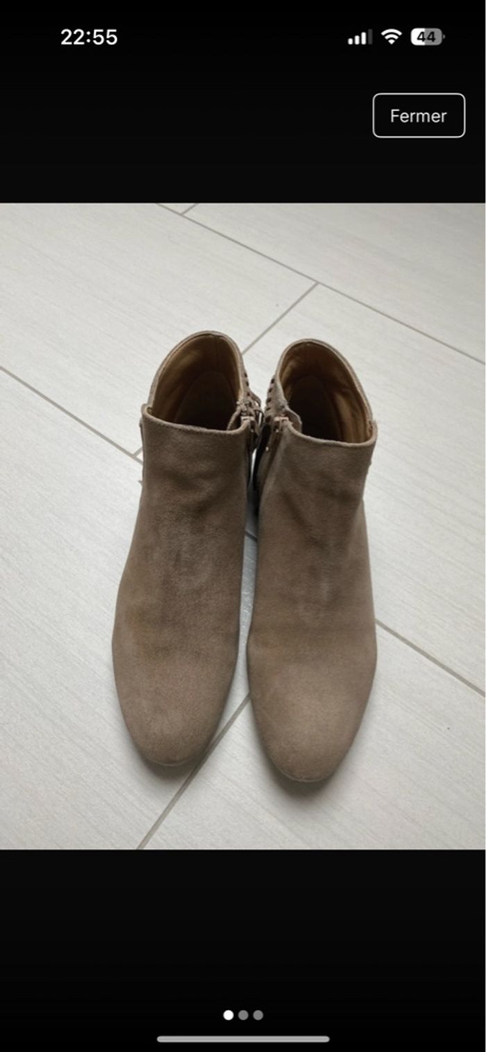Bottines à frange en daim femme Miglio