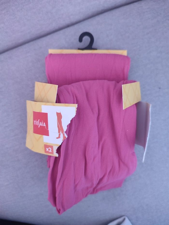 Collant fin rose