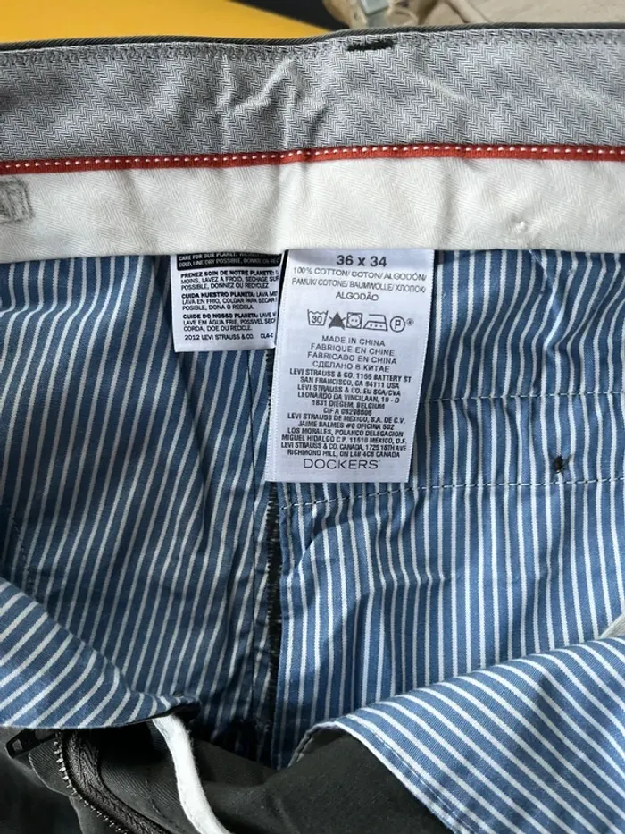 Pantalon chino homme gris taille 42 (34 us) Dockers - photo numéro 10