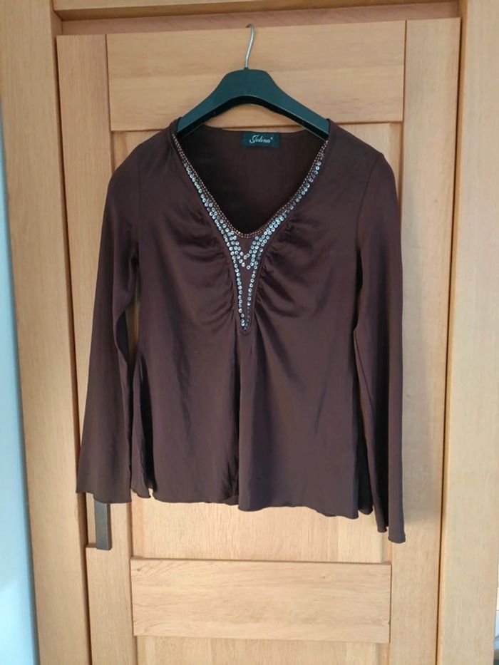 Blouse marron Jolina