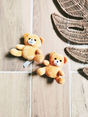 🧸Lot de 2 petits oursons en tissu-peluche marque Coccolino neufs