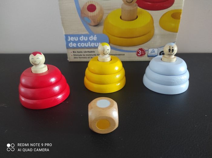 Jeu dé des couleurs bois - photo numéro 2