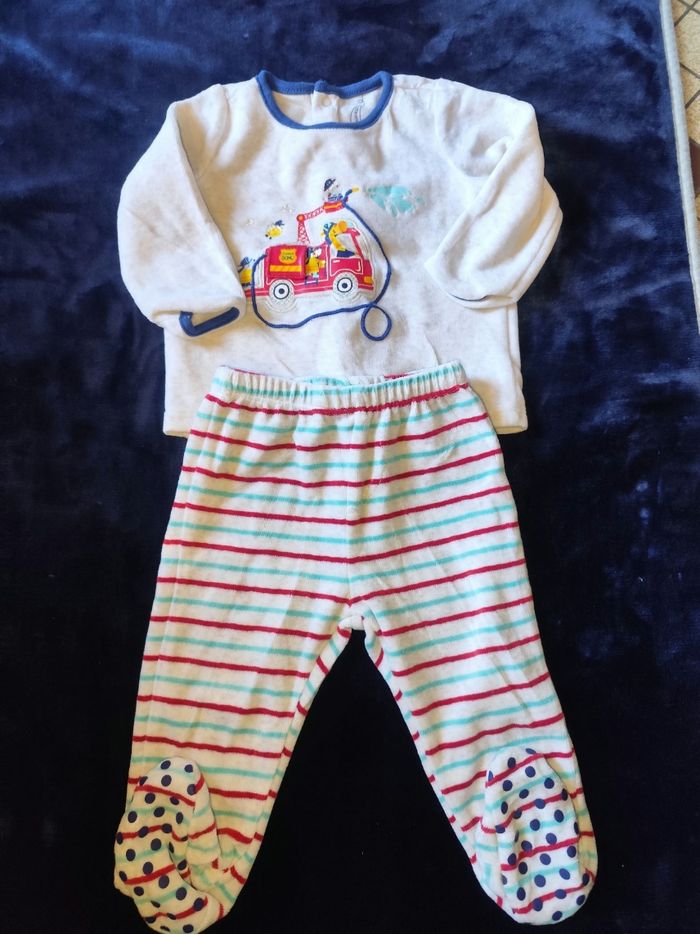 Pyjama velours deux pièces sergent major 12 mois