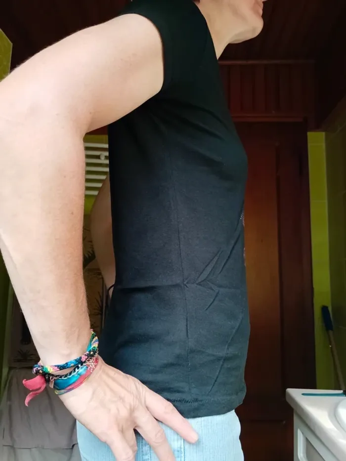 T-shirt femme noir la fée pas chier! - photo numéro 6