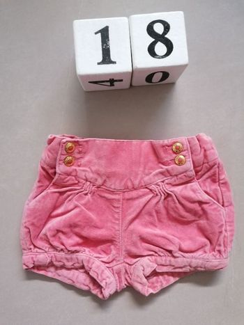 Short velours 18 mois