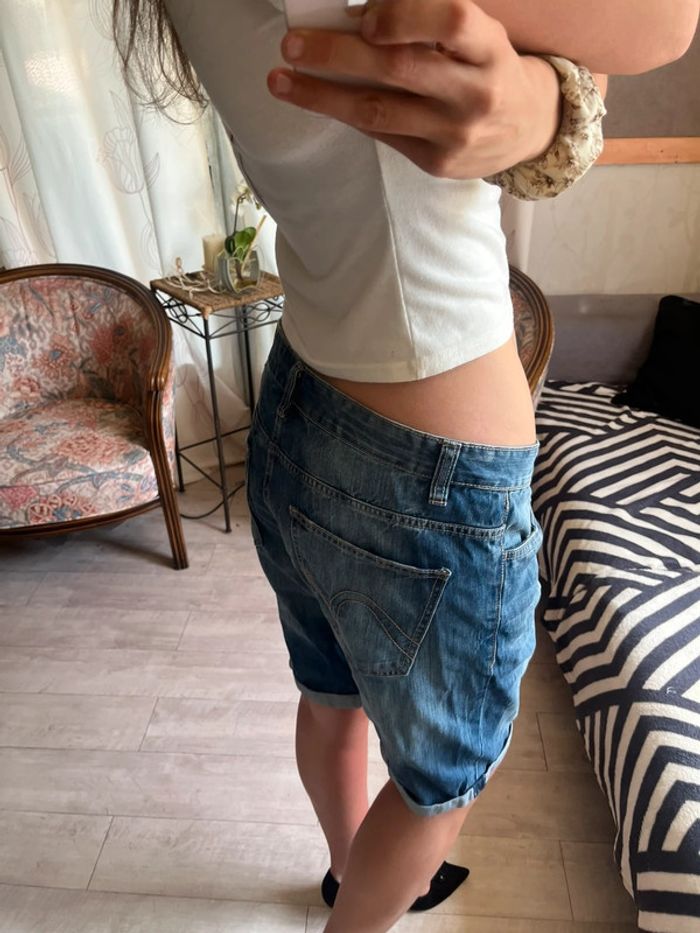 Jort Bermuda long short Jean vintage y2k - photo numéro 3