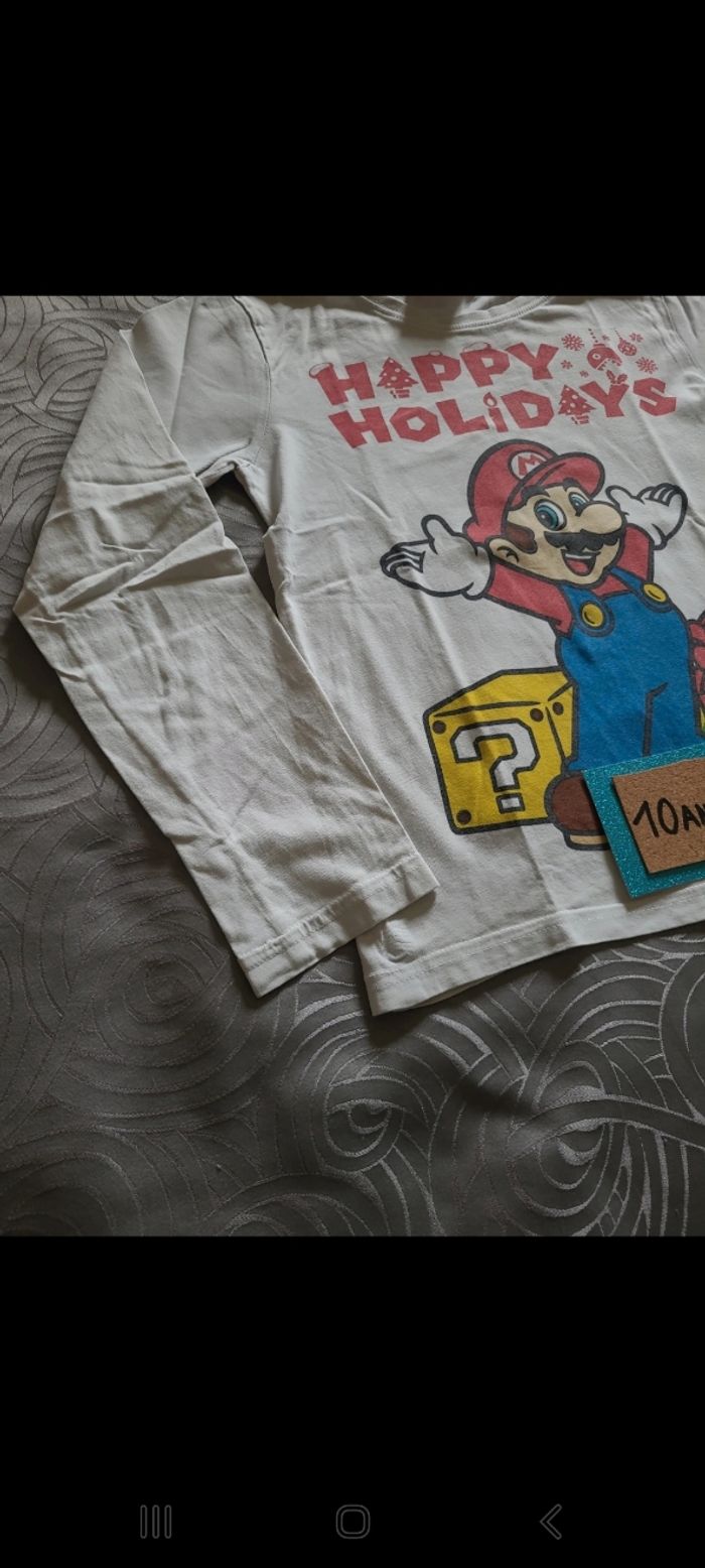 Tee shirt ML mario - photo numéro 2